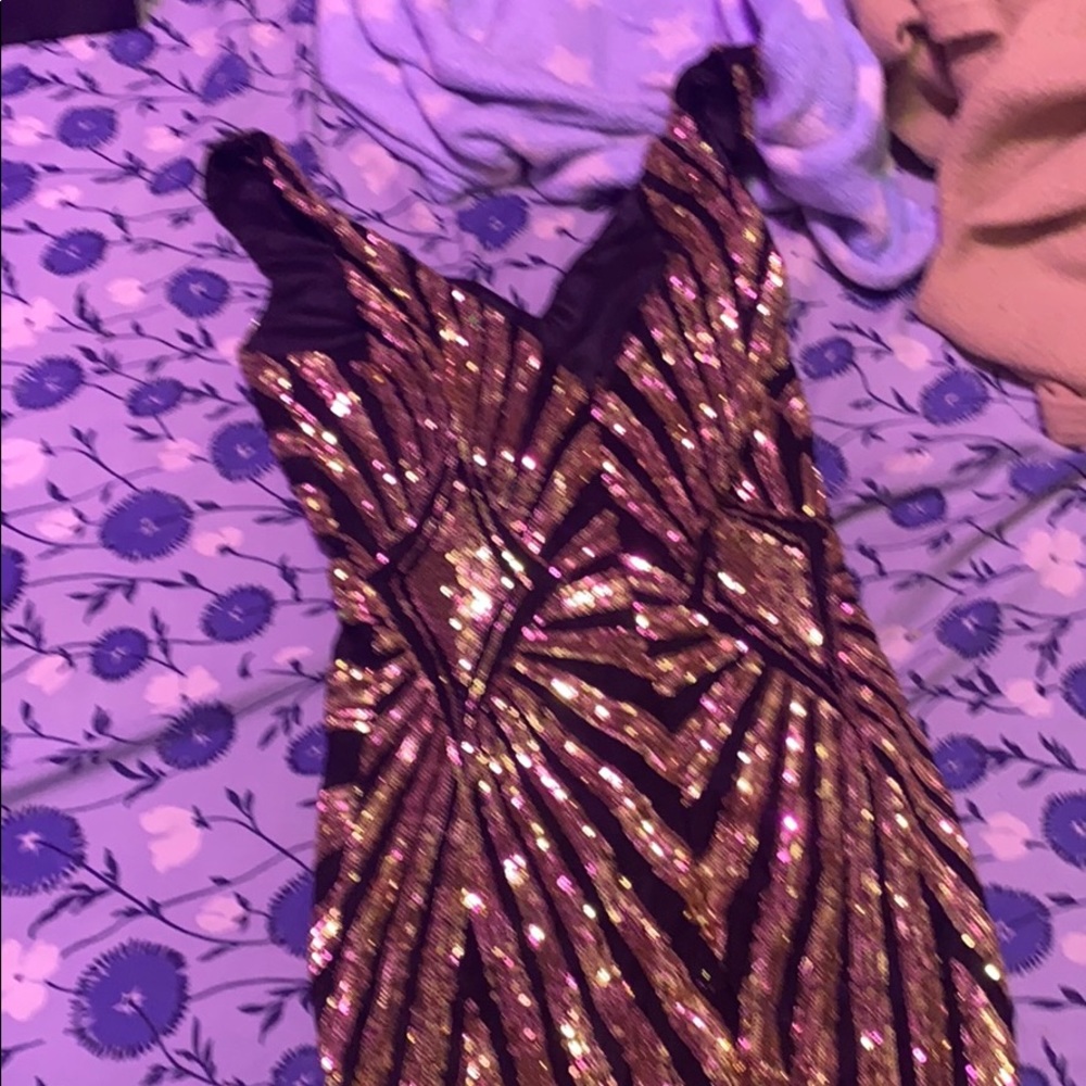 Black and gold women dress